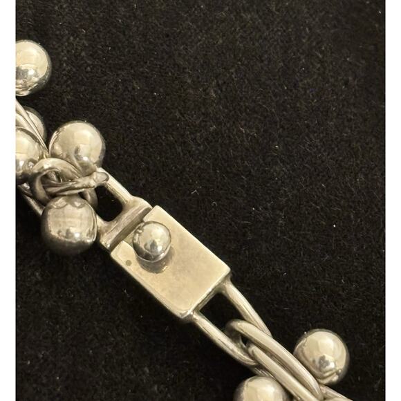 Taxco Mexico Sterling DNA Link Peppercorn Cha Cha Necklace Spratling Style 82g - Picture 6 of 7
